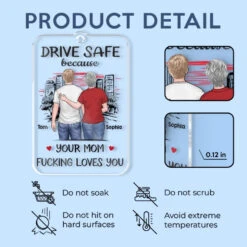 Drive Safe, My Love, Your Safety Is My Peace - Family Personalized Custom Car Ornament - Acrylic Custom Shaped - Gift For Mom, Daughter, Son -Pawfect House Sale 677610c77cb71