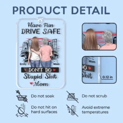 Stay Safe, Have Fun On The Road - Family Personalized Custom Car Ornament - Acrylic Custom Shaped - Gift For Daughter, Son -Pawfect House Sale 67762545c872b