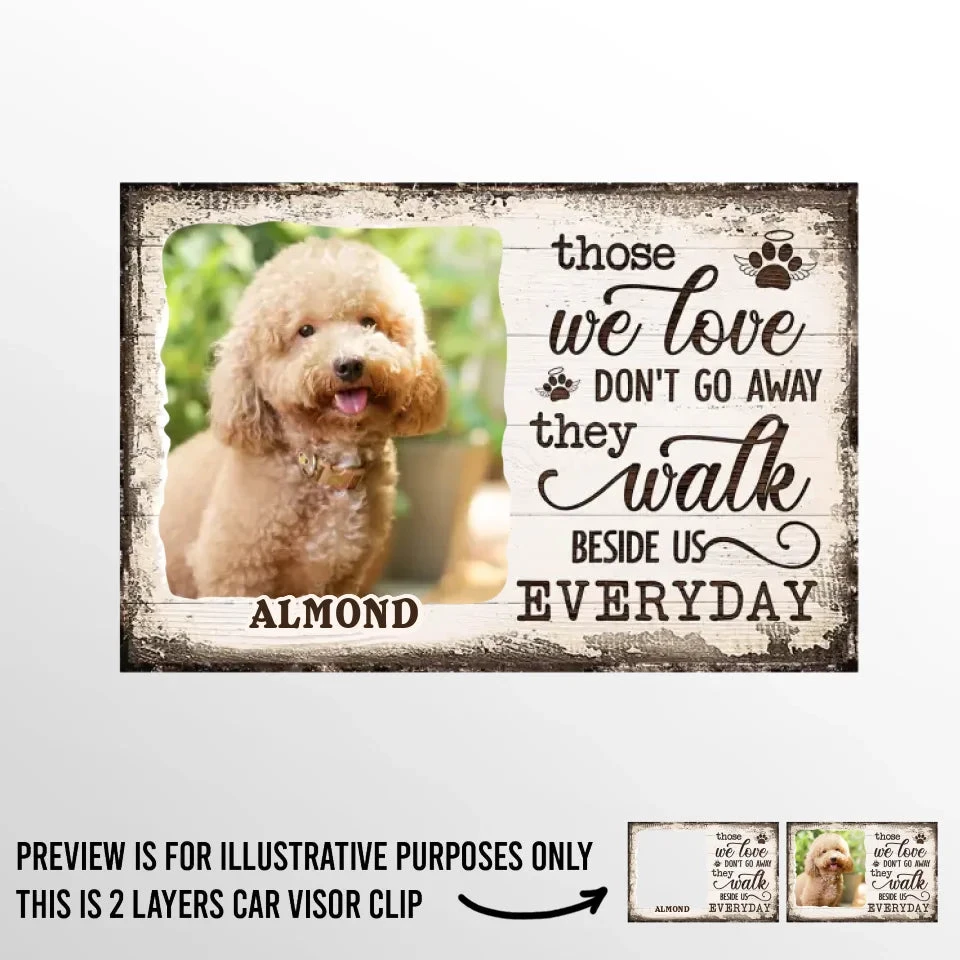 Custom Photo Silent Paws, Endless Love - Memorial Personalized Custom Car Visor Clip - Sympathy Gift For Pet Owners, Pet Lovers 2 Custom Photo Silent Paws, Endless Love - Memorial Personalized Custom Car Visor Clip - Sympathy Gift For Pet Owners, Pet Lovers - Image 2