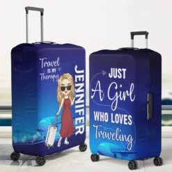 Travel Far Enough, You Meet Yourself - Travel Personalized Custom Luggage Cover - Summer Vacation Gift, Gift For Adventure Travel Lovers -Pawfect House Sale 67765f1cec853