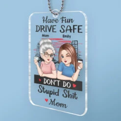 Keep Calm And Drive Safely - Family Personalized Custom Car Ornament - Acrylic Custom Shaped - Gift For Daughter, Son -Pawfect House Sale 677661a6c6fc5