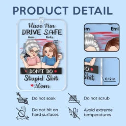 Keep Calm And Drive Safely - Family Personalized Custom Car Ornament - Acrylic Custom Shaped - Gift For Daughter, Son -Pawfect House Sale 677661b2ee0e4