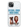 A Girl And Her Dogs - Dog Personalized Custom Clear Phone Case - Gift For Pet Owners, Pet Lovers