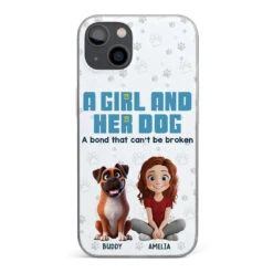 A Girl And Her Dogs - Dog Personalized Custom Clear Phone Case - Gift For Pet Owners, Pet Lovers