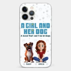 A Girl And Her Dogs - Dog Personalized Custom Clear Phone Case - Gift For Pet Owners, Pet Lovers -Pawfect House Sale 677b4f590a24e 4cfeb7c3 f719 475e b782 6ed1fc9f4533