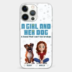 A Girl And Her Dogs - Dog Personalized Custom Clear Phone Case - Gift For Pet Owners, Pet Lovers -Pawfect House Sale 677b4f637ebca 30861701 7154 4914 905e 49f54b80a9d7