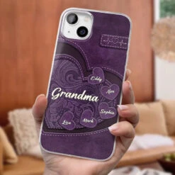 Grandma, Your Love Has Shaped Me In Lasting Ways - Family Personalized Custom Clear Phone Case - Gift For Mom, Grandma -Pawfect House Sale 677b4fcf9ed11