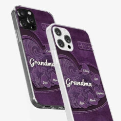 Grandma, Your Love Has Shaped Me In Lasting Ways - Family Personalized Custom Clear Phone Case - Gift For Mom, Grandma -Pawfect House Sale 677b4fd4e4117