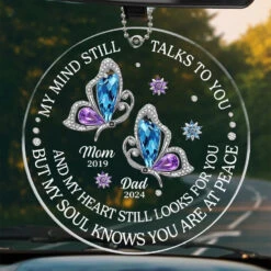 My Heart Still Looks For You - Memorial Personalized Custom Car Ornament - Acrylic Custom Shaped - Sympathy Gift For Family Members