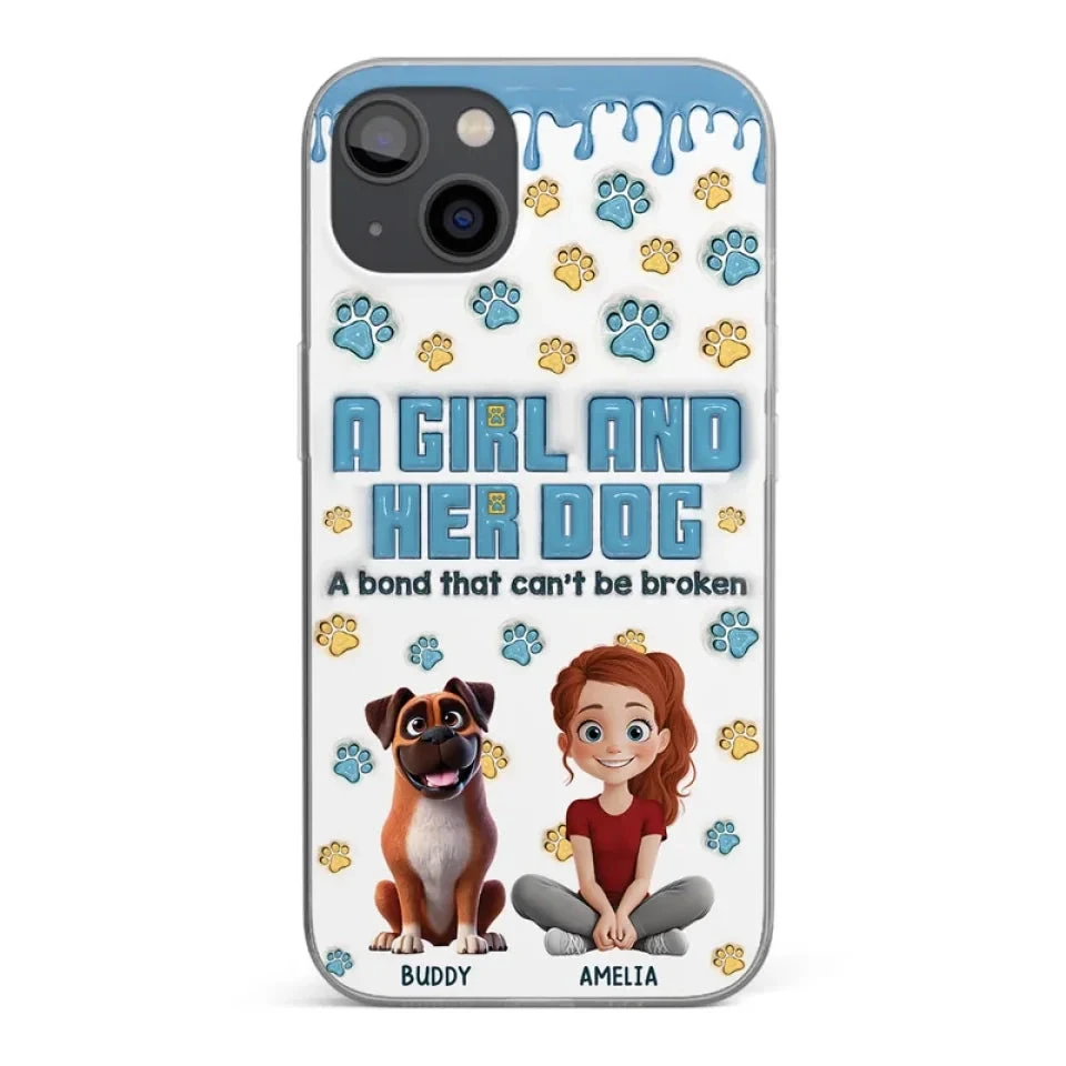 A Bond That Can't Be Broken - Dog Personalized Custom 3D Inflated Effect Printed Clear Phone Case - Gift For Pet Owners, Pet Lovers 1 A Bond That Can't Be Broken - Dog Personalized Custom 3D Inflated Effect Printed Clear Phone Case - Gift For Pet Owners, Pet Lovers