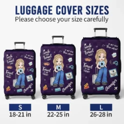 The Sky Is Calling And I Must Go - Travel Personalized Custom Luggage Cover - Summer Vacation Gift, Gift For Adventure Travel Lovers -Pawfect House Sale 677cdd1426115