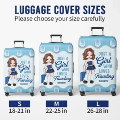 Travel More, Worry Less - Travel Personalized Custom Luggage Cover - Summer Vacation Gift, Gift For Adventure Travel Lovers -Pawfect House Sale 677ce356ec22d