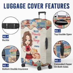 To Travel Is To Live - Travel Personalized Custom Luggage Cover - Summer Vacation Gift, Gift For Adventure Travel Lovers -Pawfect House Sale 677ce8ea8d462