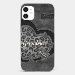 Grandma’s Love Is The Warmest Place To Be - Family Personalized Custom Clear Phone Case - Gift For Mom, Grandma -Pawfect House Sale 677e4580b777b 8ce46f7c c4b5 45d0 b69f a4cb8d032406
