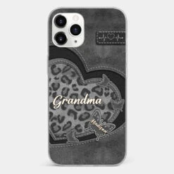 Grandma’s Love Is The Warmest Place To Be - Family Personalized Custom Clear Phone Case - Gift For Mom, Grandma -Pawfect House Sale 677e458193f70 33a43b20 c233 444d 9e87 f532c9a77a3e