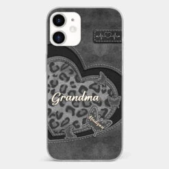 Grandma’s Love Is The Warmest Place To Be - Family Personalized Custom Clear Phone Case - Gift For Mom, Grandma -Pawfect House Sale 677e4584556c6 ffa77354 4560 4655 be5f 5daaf80498da
