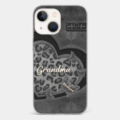 Grandma’s Love Is The Warmest Place To Be - Family Personalized Custom Clear Phone Case - Gift For Mom, Grandma -Pawfect House Sale 677e458809cf4 dc9e8055 2bf5 49d4 8829 d622018824d1