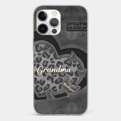 Grandma’s Love Is The Warmest Place To Be - Family Personalized Custom Clear Phone Case - Gift For Mom, Grandma -Pawfect House Sale 677e45890027b 3be519d1 1dc7 4e94 8139 e5d1bf23a5bd