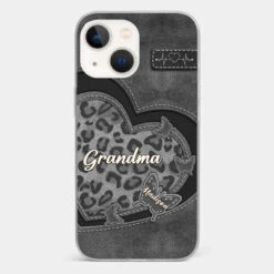 Grandma’s Love Is The Warmest Place To Be - Family Personalized Custom Clear Phone Case - Gift For Mom, Grandma -Pawfect House Sale 677e458aac3e3 a0124470 5bdb 4fb5 b574 15337101d56d