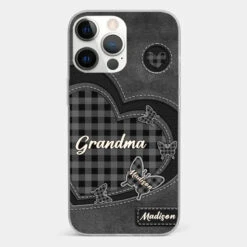 Grandma’s Love Is A Hug That Never Ends - Family Personalized Custom Clear Phone Case - Gift For Mom, Grandma -Pawfect House Sale 677e45c687f47 3ff616b2 f6d5 420a ac38 9710481700d2