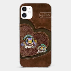 A Turtle Carries Its Home, Grandma Carries Generations Of Love - Family Personalized Custom Clear Phone Case - Gift For Mom, Grandma -Pawfect House Sale 677e52eb13f55 8d6be4d1 2230 407b 978e e4212dca5595