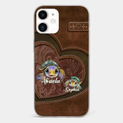 A Turtle Carries Its Home, Grandma Carries Generations Of Love - Family Personalized Custom Clear Phone Case - Gift For Mom, Grandma -Pawfect House Sale 677e52ee343c7 90569f24 2eea 4f95 8b93 c37e53ff99fe