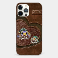 A Turtle Carries Its Home, Grandma Carries Generations Of Love - Family Personalized Custom Clear Phone Case - Gift For Mom, Grandma -Pawfect House Sale 677e52f1e6fad 4b53035a 7ea4 4694 8e88 f1ede6373e7a