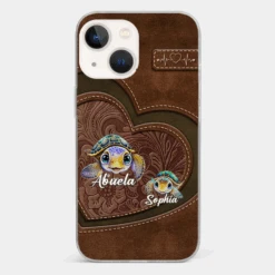 A Turtle Carries Its Home, Grandma Carries Generations Of Love - Family Personalized Custom Clear Phone Case - Gift For Mom, Grandma -Pawfect House Sale 677e52f2de15f f2710b78 5dab 4988 877f 66ab7124c53f