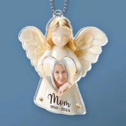 Custom Photo Your Laughter Lingers In Our Hearts - Memorial Personalized Custom Car Ornament - Acrylic Custom Shaped - Sympathy Gift For Family Members -Pawfect House Sale 677f40f7295ac