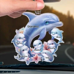 Like A Dolphin, Grandma Brings Joy With Every Wave - Family Personalized Custom Car Ornament - Acrylic Custom Shaped - Gift For Mom, Grandma 8 Like A Dolphin, Grandma Brings Joy With Every Wave - Family Personalized Custom Car Ornament - Acrylic Custom Shaped - Gift For Mom, Grandma -Pawfect House Sale 677f4e701b6dc