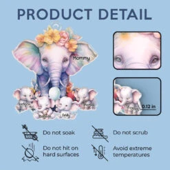 Grandma’s Love Stands Tall And Unwavering, Just Like An Elephant - Family Personalized Custom Car Ornament - Acrylic Custom Shaped - Gift For Mom, Grandma -Pawfect House Sale 677f57c9ee7d4