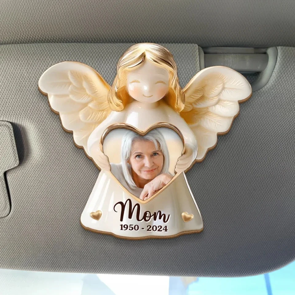 Custom Photo In Loving Memory Of A Gentle Soul - Memorial Personalized Custom Car Visor Clip - Sympathy Gift For Family Members 1 Custom Photo In Loving Memory Of A Gentle Soul - Memorial Personalized Custom Car Visor Clip - Sympathy Gift For Family Members