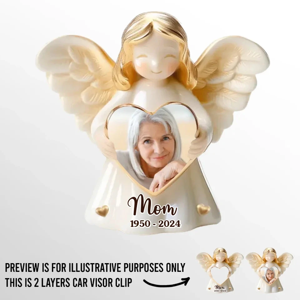 Custom Photo In Loving Memory Of A Gentle Soul - Memorial Personalized Custom Car Visor Clip - Sympathy Gift For Family Members 2 Custom Photo In Loving Memory Of A Gentle Soul - Memorial Personalized Custom Car Visor Clip - Sympathy Gift For Family Members - Image 2