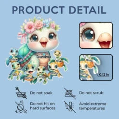 In Life’s Ocean, Mommy Is Our Turtle - Family Personalized Custom Car Ornament - Acrylic Custom Shaped - Gift For Mom, Grandma -Pawfect House Sale 677f7e25813c9