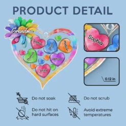 A Grandma’s Heart Is Where The Most Beautiful Flowers Grow - Family Personalized Custom Car Ornament - Acrylic Custom Shaped - Gift For Mom, Grandma -Pawfect House Sale 677f876eda5c3
