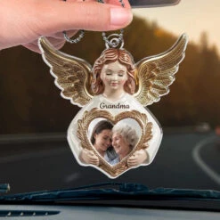 Custom Photo Love Never Departs, It Only Transforms - Memorial Personalized Custom Car Ornament - Acrylic Custom Shaped - Sympathy Gift For Family Members -Pawfect House Sale 6780a277cc01d