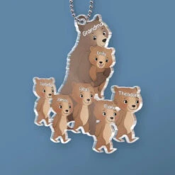 Grandma’s Heart Is Soft Like A Teddy Bear, Always Full Of Love - Family Personalized Custom Car Ornament - Acrylic Custom Shaped - Gift For Mom, Grandma -Pawfect House Sale 6780e48314969