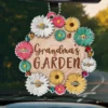 A Grandma's Love Is Like A Garden That Blooms Forever - Family Personalized Custom Car Ornament - Acrylic Custom Shaped - Gift For Mom, Grandma