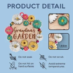 A Grandma's Love Is Like A Garden That Blooms Forever - Family Personalized Custom Car Ornament - Acrylic Custom Shaped - Gift For Mom, Grandma -Pawfect House Sale 6781071b2db5a