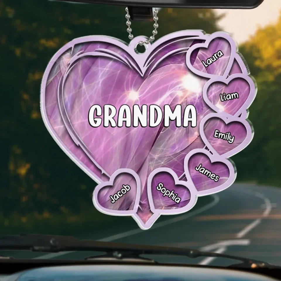 A Mother's Love Endures Through All - Family Personalized Custom Car Ornament - Acrylic Custom Shaped - Gift For Mom, Grandma 1 A Mother's Love Endures Through All - Family Personalized Custom Car Ornament - Acrylic Custom Shaped - Gift For Mom, Grandma