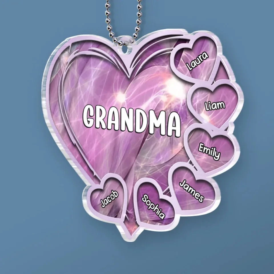 A Mother's Love Endures Through All - Family Personalized Custom Car Ornament - Acrylic Custom Shaped - Gift For Mom, Grandma 3 A Mother's Love Endures Through All - Family Personalized Custom Car Ornament - Acrylic Custom Shaped - Gift For Mom, Grandma - Image 3