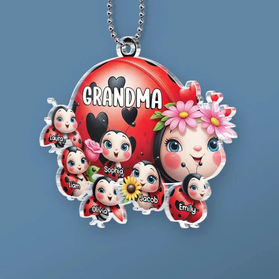 A Grandmother Is A Safe Haven - Family Personalized Custom Car Ornament - Acrylic Custom Shaped - Gift For Mom, Grandma 3 A Grandmother Is A Safe Haven - Family Personalized Custom Car Ornament - Acrylic Custom Shaped - Gift For Mom, Grandma - Image 3
