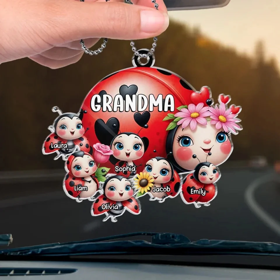 A Grandmother Is A Safe Haven - Family Personalized Custom Car Ornament - Acrylic Custom Shaped - Gift For Mom, Grandma 4 A Grandmother Is A Safe Haven - Family Personalized Custom Car Ornament - Acrylic Custom Shaped - Gift For Mom, Grandma - Image 4