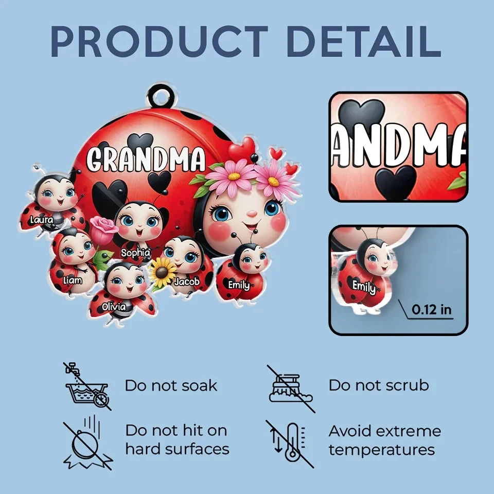 A Grandmother Is A Safe Haven - Family Personalized Custom Car Ornament - Acrylic Custom Shaped - Gift For Mom, Grandma 5 A Grandmother Is A Safe Haven - Family Personalized Custom Car Ornament - Acrylic Custom Shaped - Gift For Mom, Grandma - Image 5