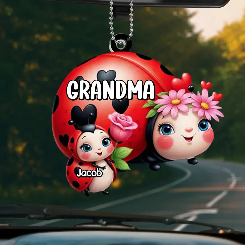 A Grandmother Is A Safe Haven - Family Personalized Custom Car Ornament - Acrylic Custom Shaped - Gift For Mom, Grandma 2 A Grandmother Is A Safe Haven - Family Personalized Custom Car Ornament - Acrylic Custom Shaped - Gift For Mom, Grandma - Image 2