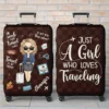 Love Is An Endless Journey - Travel Personalized Custom Luggage Cover - Summer Vacation Gift, Gift For Adventure Travel Lovers