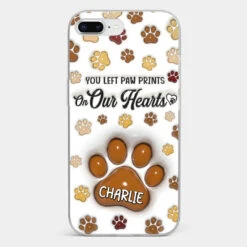 Your Paw Prints Remain On Our Soul - Memorial Personalized Custom 3D Inflated Effect Printed Clear Phone Case - Sympathy Gift For Pet Owners, Pet Lovers -Pawfect House Sale 6784f6db624cd 227d0a61 ddd4 4a46 9ba9 29a95579dabb