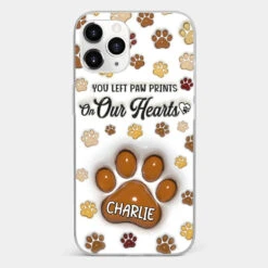 Your Paw Prints Remain On Our Soul - Memorial Personalized Custom 3D Inflated Effect Printed Clear Phone Case - Sympathy Gift For Pet Owners, Pet Lovers -Pawfect House Sale 6784f6de65be0 75805165 e805 4a21 84bd d7f2a7af53ac