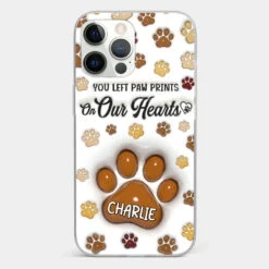 Your Paw Prints Remain On Our Soul - Memorial Personalized Custom 3D Inflated Effect Printed Clear Phone Case - Sympathy Gift For Pet Owners, Pet Lovers -Pawfect House Sale 6784f6e4b568a b566120b bbc5 4667 a3d2 c95ba95e1e87