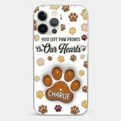 Your Paw Prints Remain On Our Soul - Memorial Personalized Custom 3D Inflated Effect Printed Clear Phone Case - Sympathy Gift For Pet Owners, Pet Lovers -Pawfect House Sale 6784f6e842062 0591d437 1cdc 4471 b5d4 77602d0a5e7d